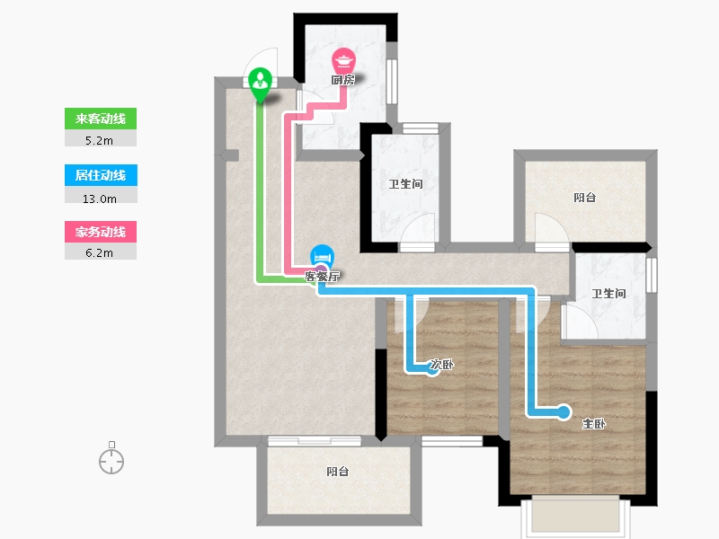 广西壮族自治区-南宁市-南宁锦樾府-71.11-户型库-动静线