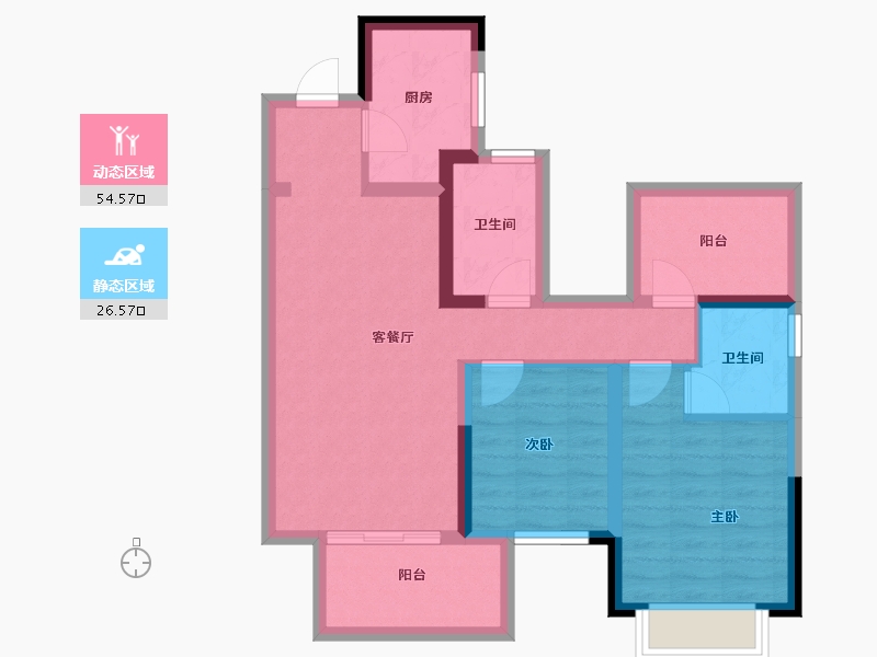 广西壮族自治区-南宁市-南宁锦樾府-71.11-户型库-动静分区