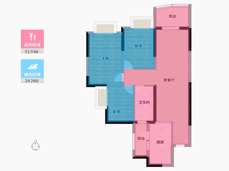 广东省-广州市-广州恒大阳光半岛-71.20-户型库-动静分区