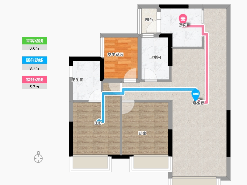 广东省-佛山市-中交白兰春晓-76.76-户型库-动静线