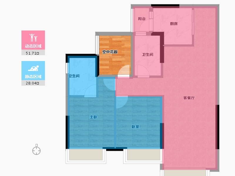 广东省-佛山市-中交白兰春晓-76.76-户型库-动静分区