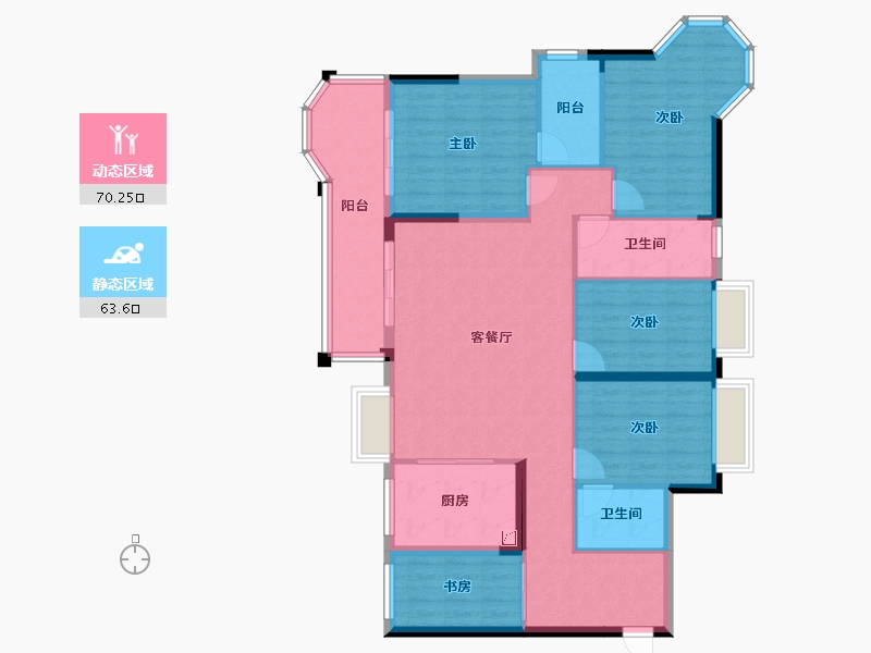 广西壮族自治区-南宁市-汉军冠江台-120.78-户型库-动静分区