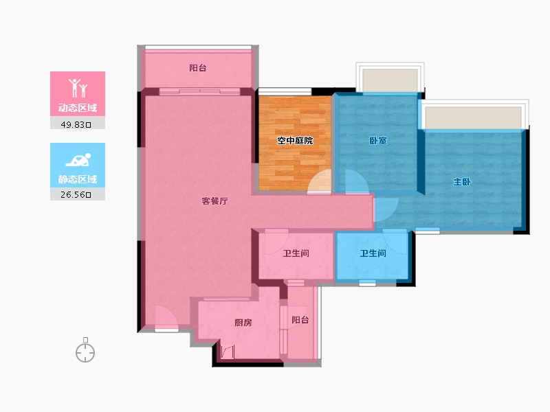 广东省-佛山市-三水冠军城-74.70-户型库-动静分区