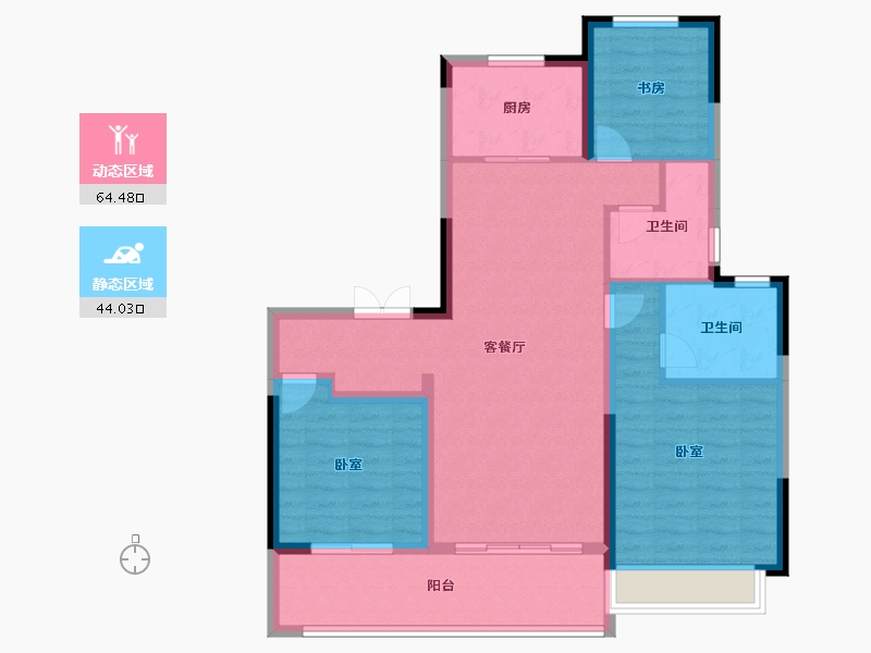 江苏省-常州市-旭辉铂悦天宁-97.60-户型库-动静分区