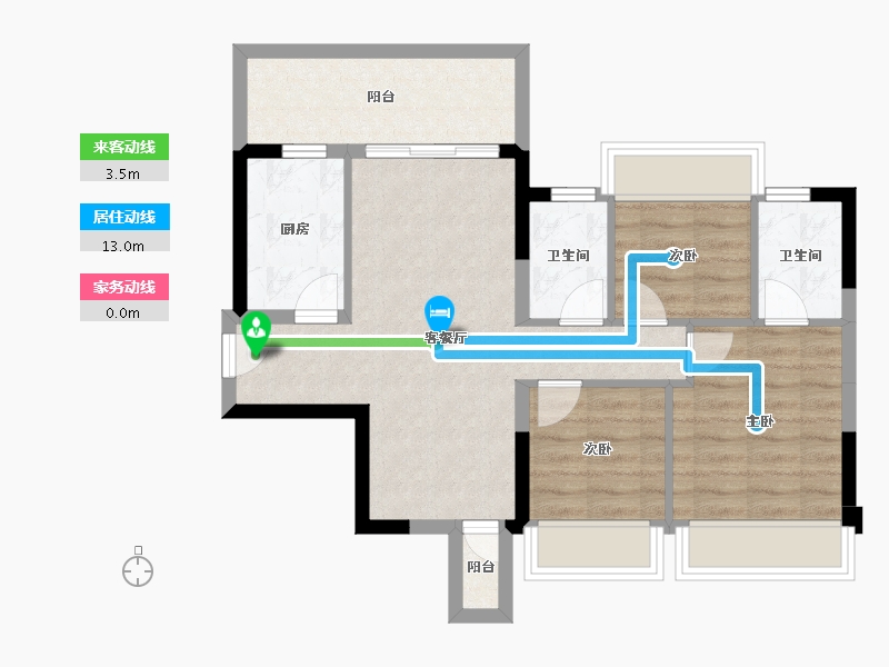 广西壮族自治区-南宁市-天健天境-67.46-户型库-动静线