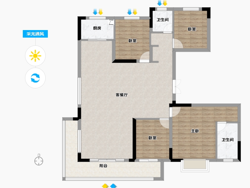 江西省-南昌市-南昌旭辉中心-128.00-户型库-采光通风