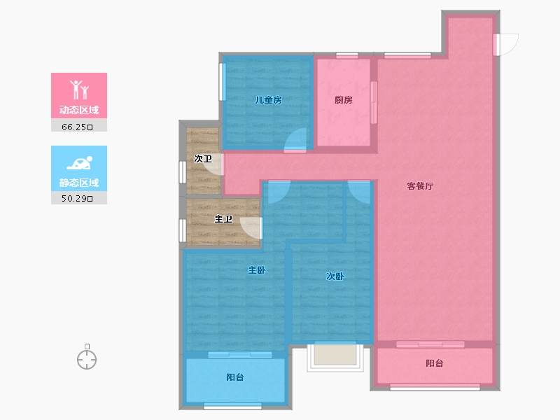 山西省-太原市-太原绿地新里城-111.97-户型库-动静分区