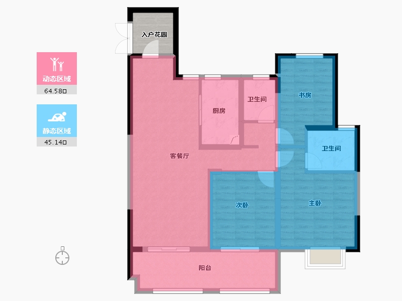 江苏省-常州市-旷达福源-102.40-户型库-动静分区