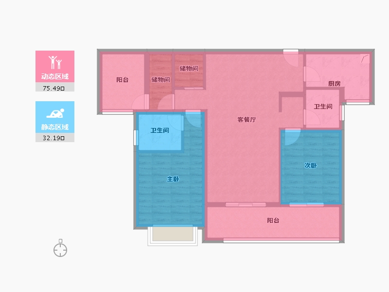 江苏省-常州市-星河国际-96.00-户型库-动静分区