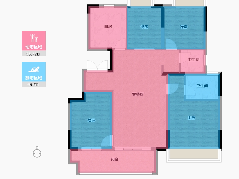 江苏省-常州市-大发龙腾珑悦府-94.41-户型库-动静分区