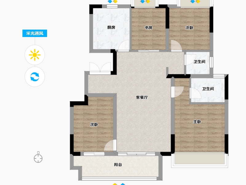 江苏省-常州市-大发龙腾珑悦府-94.41-户型库-采光通风