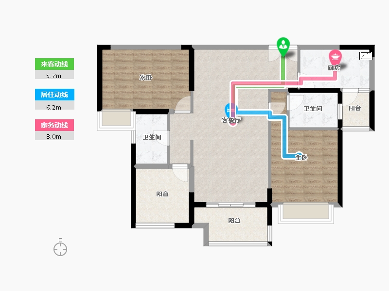 江苏省-常州市-星河国际-98.39-户型库-动静线