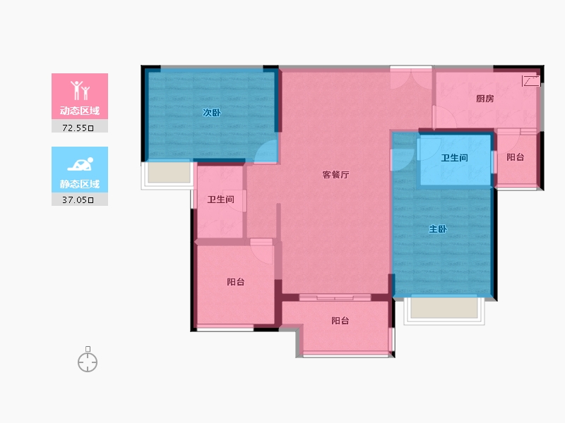 江苏省-常州市-星河国际-98.39-户型库-动静分区