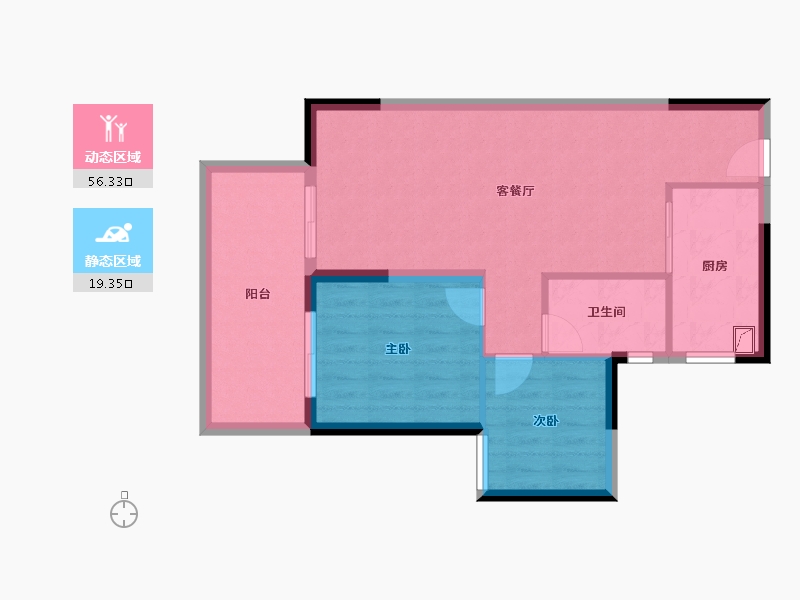 广西壮族自治区-南宁市-奥园瀚德棠悦府-68.24-户型库-动静分区