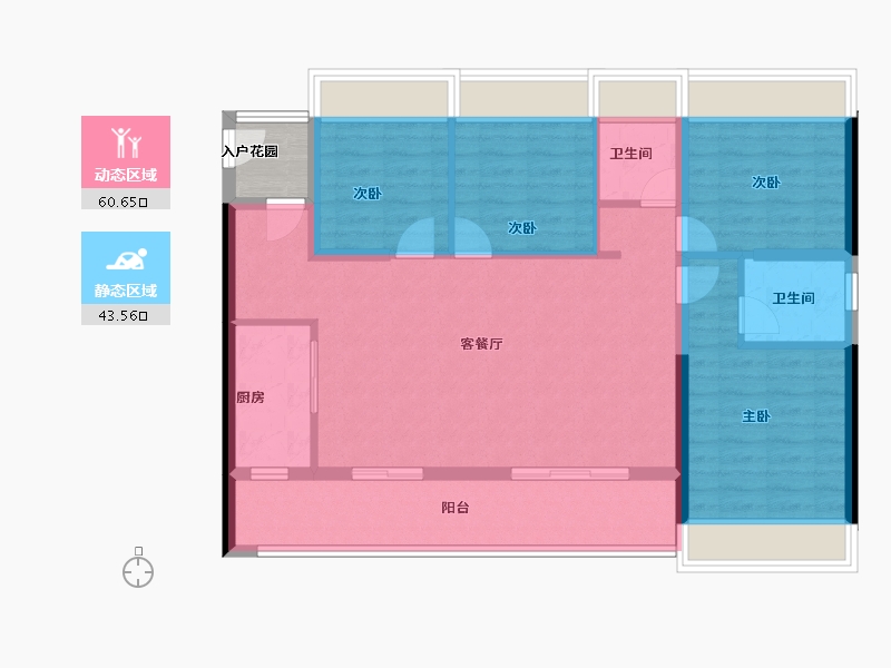 广东省-广州市-合生湖山国际-96.00-户型库-动静分区