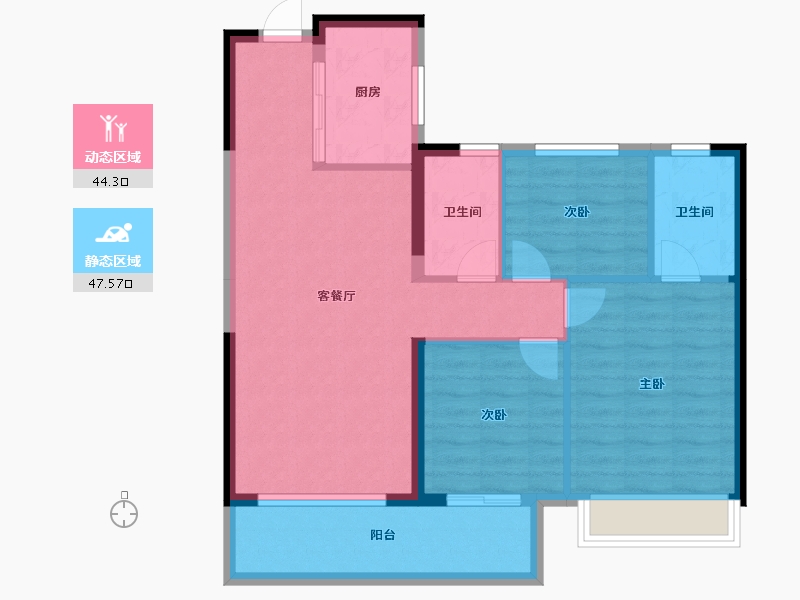 广西壮族自治区-南宁市-建发央玺-82.47-户型库-动静分区