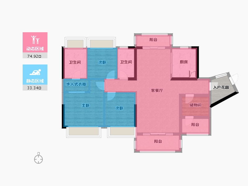 广东省-佛山市-中建壹品鄂旅投东湖学府-100.01-户型库-动静分区