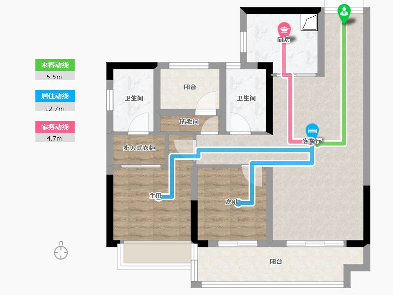 广东省-佛山市-中建壹品鄂旅投东湖学府-72.81-户型库-动静线