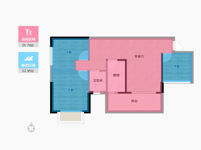 广西壮族自治区-南宁市-振宁星光广场-52.33-户型库-动静分区