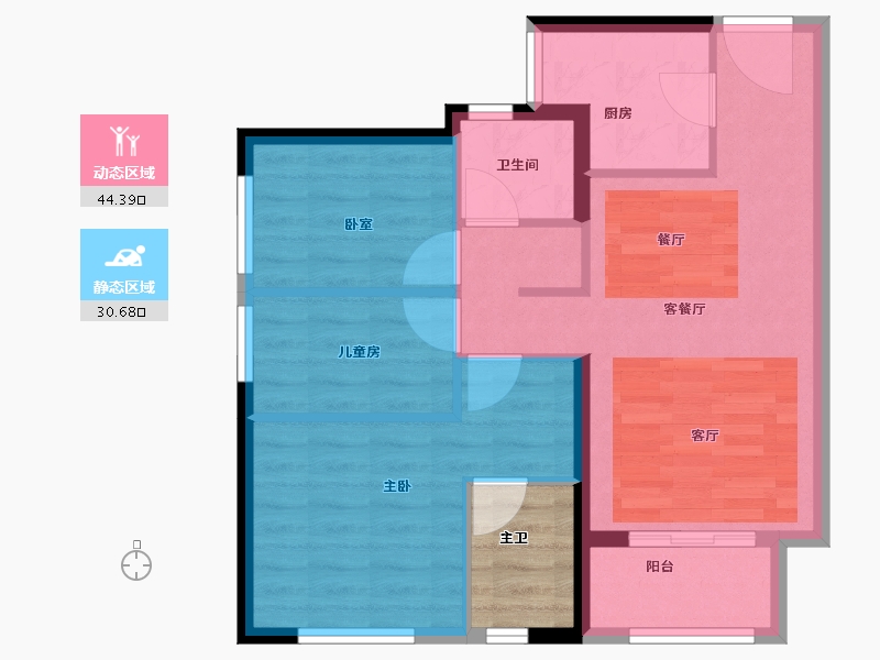 贵州省-贵阳市-万科麓山-71.00-户型库-动静分区