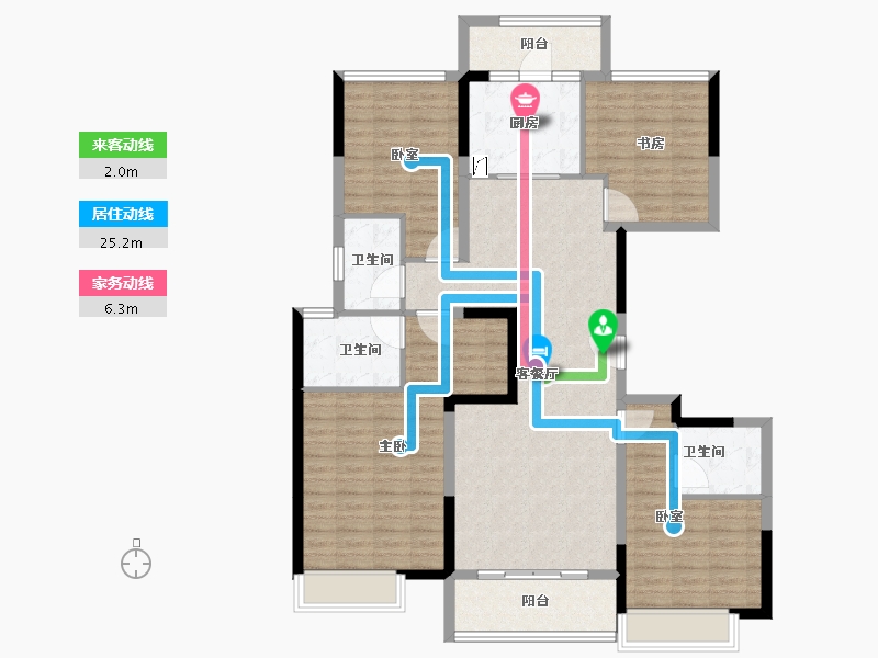 广东省-佛山市-华侨城云邸星悦-123.00-户型库-动静线