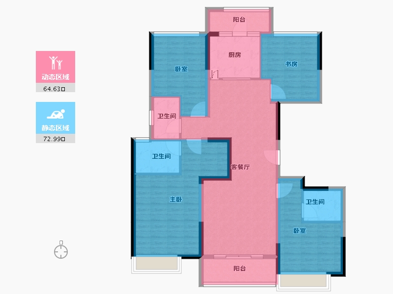 广东省-佛山市-华侨城云邸星悦-123.00-户型库-动静分区