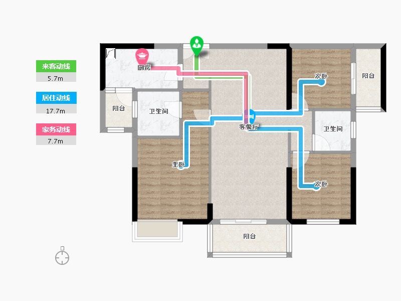 江苏省-常州市-星河国际-94.40-户型库-动静线