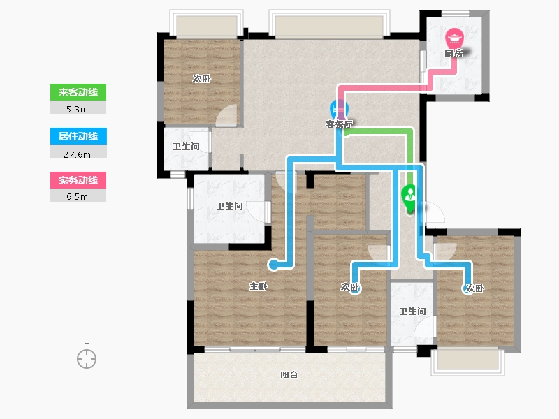 广西壮族自治区-南宁市-建发五象印月-128.81-户型库-动静线