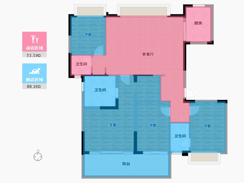 广西壮族自治区-南宁市-建发五象印月-128.81-户型库-动静分区