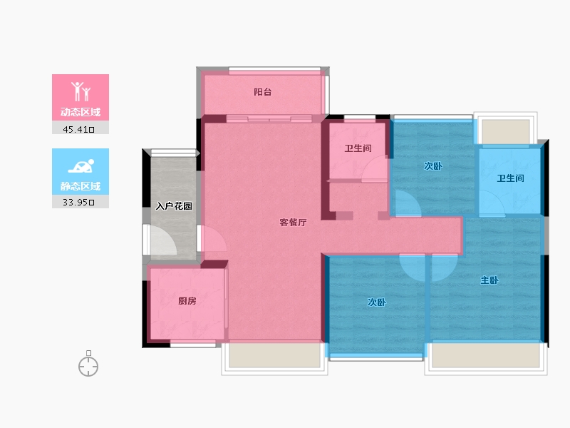 广东省-广州市-中建·鄂旅投岭南悦府-75.35-户型库-动静分区