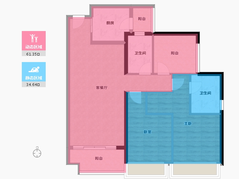 广东省-佛山市-合景天銮-85.86-户型库-动静分区