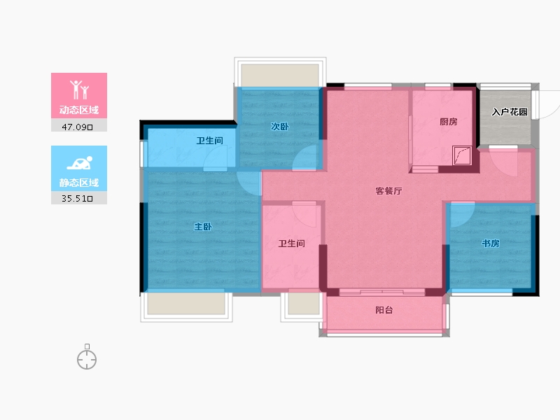 广东省-广州市-中国铁建海悦国际-76.52-户型库-动静分区