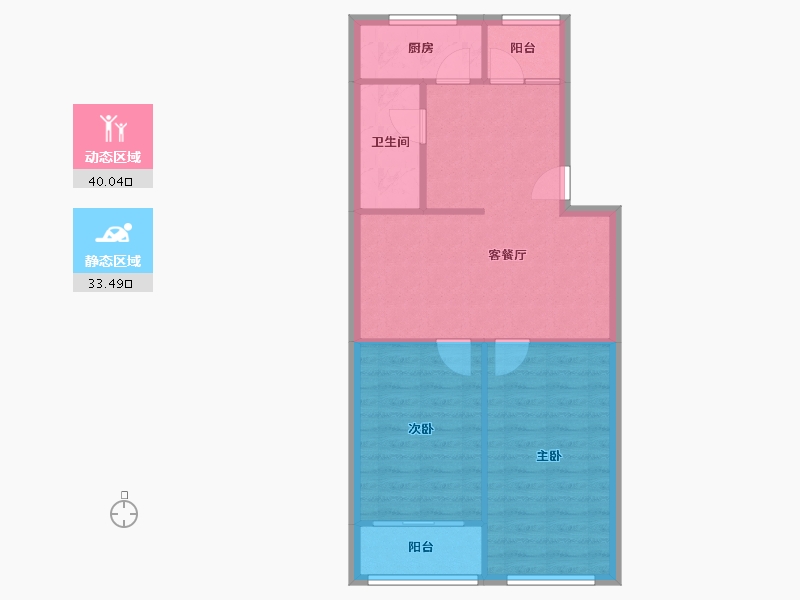 北京-北京市-望园东里-73.70-户型库-动静分区