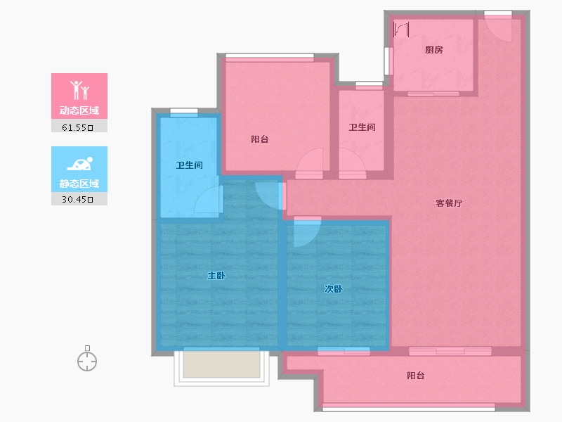 江苏省-常州市-星河国际-81.60-户型库-动静分区