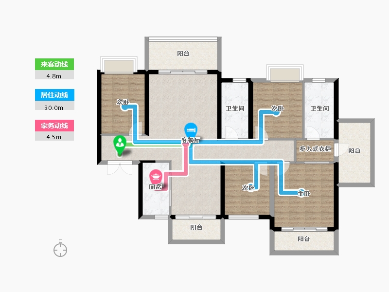 广西壮族自治区-南宁市-盛科城-131.01-户型库-动静线