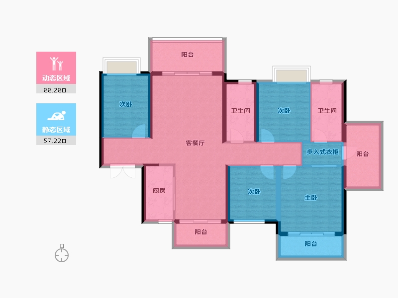 广西壮族自治区-南宁市-盛科城-131.01-户型库-动静分区