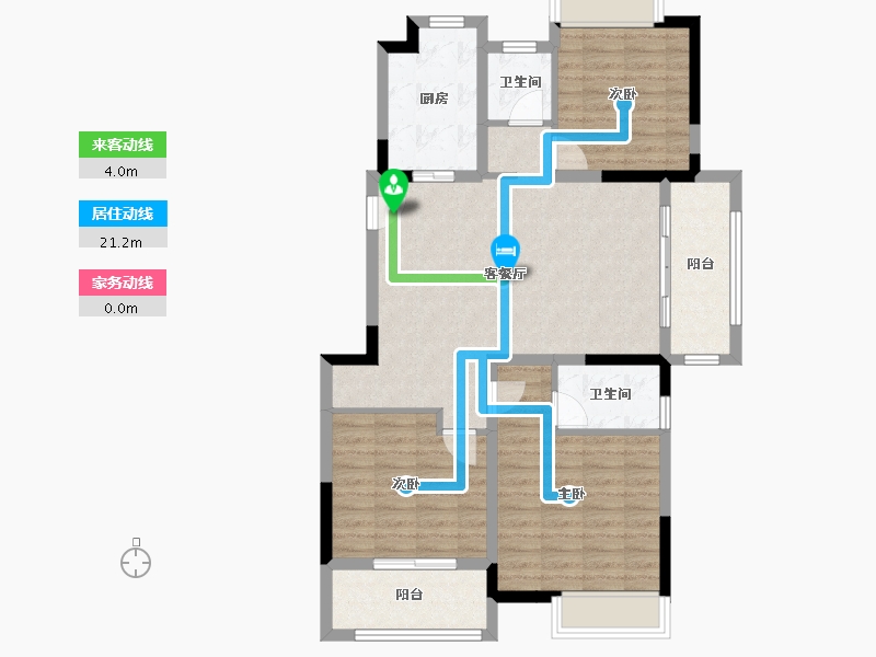 江苏省-常州市-大发龙腾珑悦府-93.60-户型库-动静线