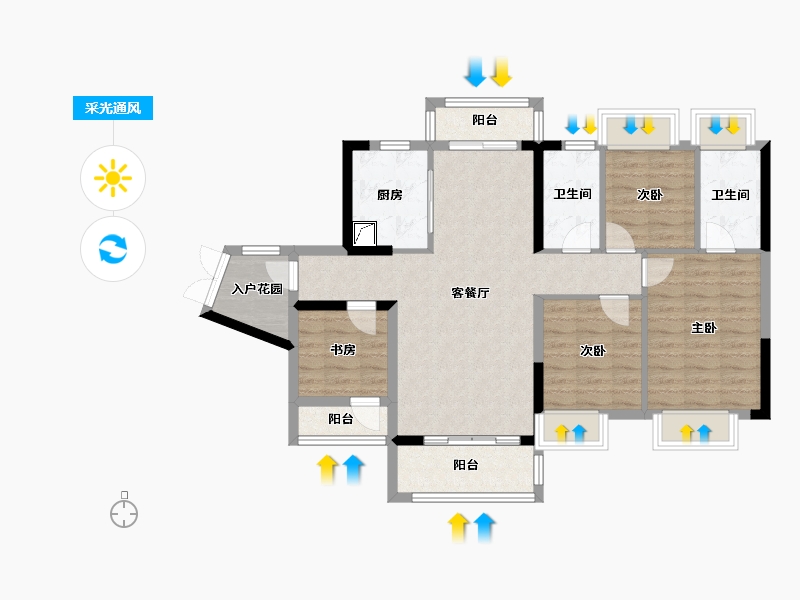 广东省-佛山市-中建壹品鄂旅投东湖学府-92.81-户型库-采光通风