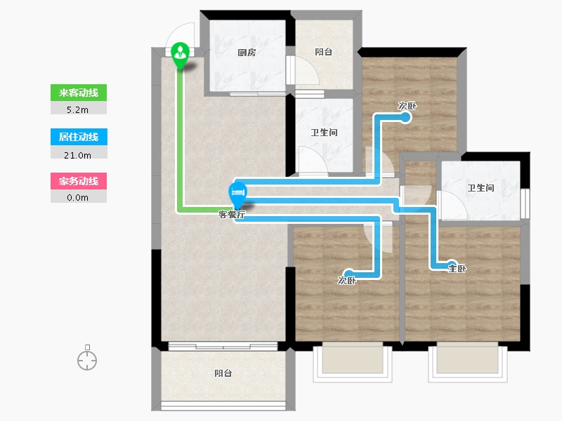 广西壮族自治区-南宁市-盛科城-74.16-户型库-动静线