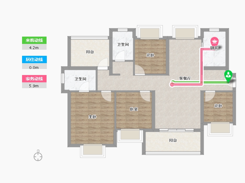 广东省-广州市-港龙皇朝·龙湾壹号-92.00-户型库-动静线