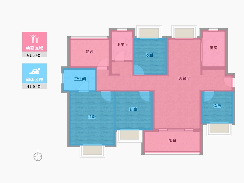 广东省-广州市-港龙皇朝·龙湾壹号-92.00-户型库-动静分区