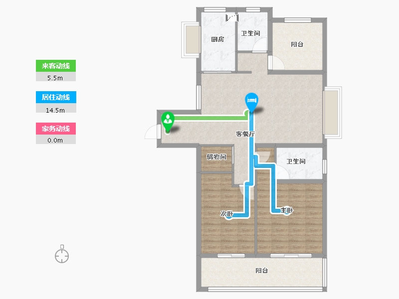 江苏省-常州市-星河国际-101.60-户型库-动静线