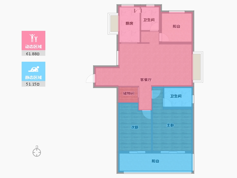 江苏省-常州市-星河国际-101.60-户型库-动静分区