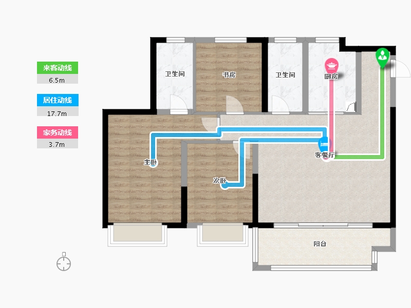 江苏省-常州市-光明城投荷樾府-100.80-户型库-动静线