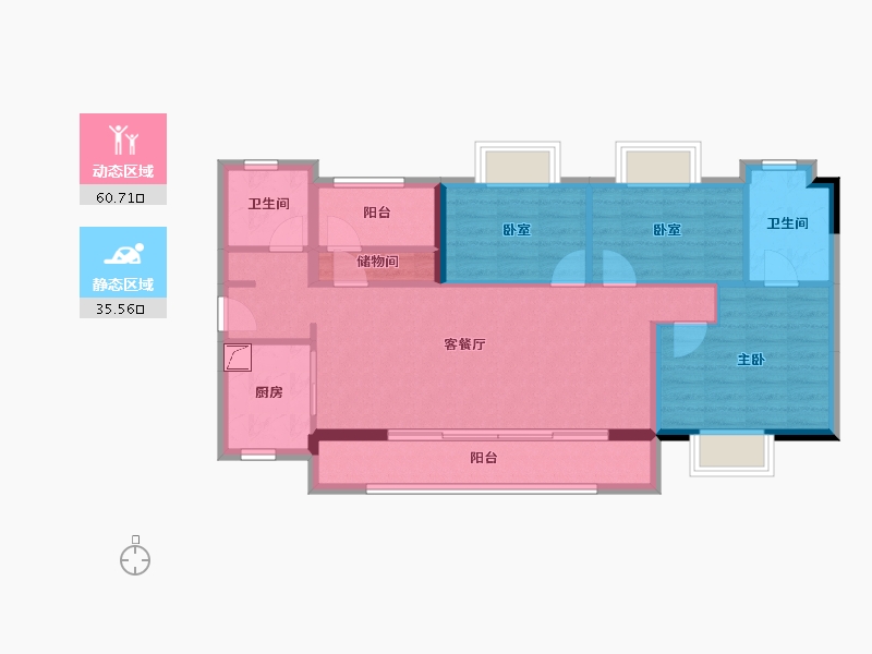 广东省-广州市-中建弘阳德信·湾璟壹号-85.94-户型库-动静分区