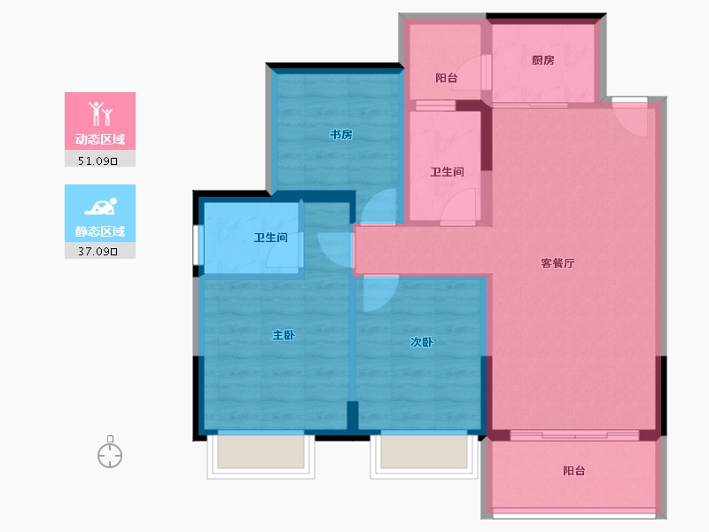 广西壮族自治区-南宁市-盛科城-78.53-户型库-动静分区