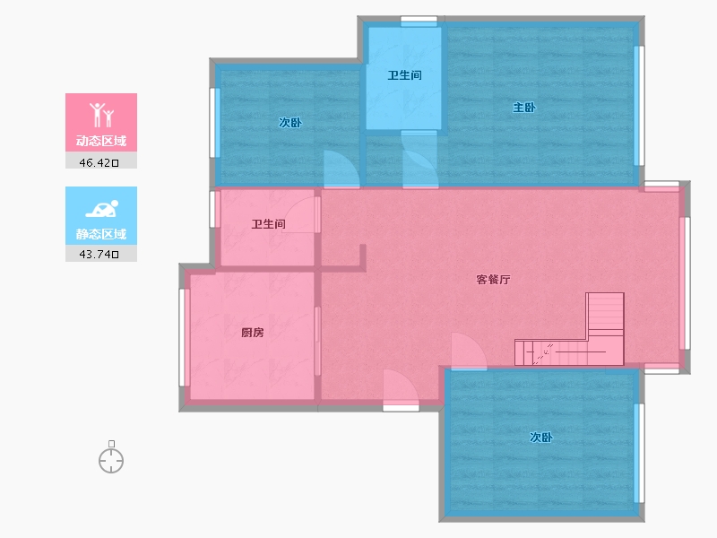 浙江省-丽水市-铺门佳苑-95.63-户型库-动静分区