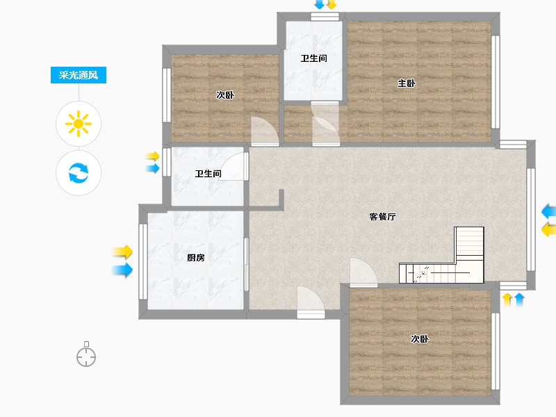 浙江省-丽水市-铺门佳苑-95.63-户型库-采光通风