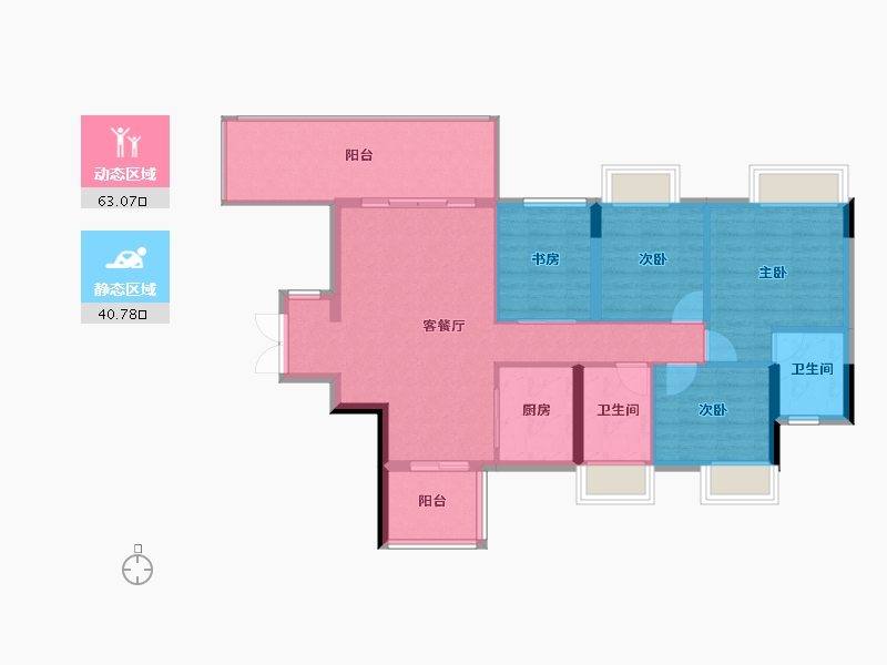 贵州省-贵阳市-广大城-94.00-户型库-动静分区