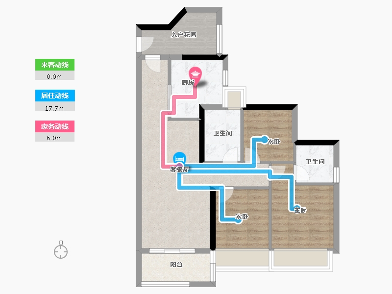 广东省-广州市-金地半山风华-71.20-户型库-动静线